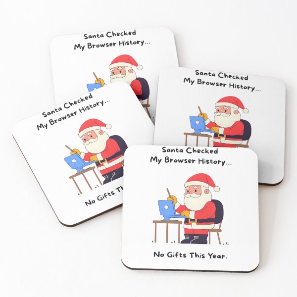 Item preview, Santa Checkes My Browser History... designed and sold by WoodsyWear.