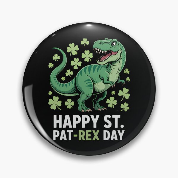 Item preview, Happy St Patricks Day T-Rex and Shamrocks St Patty's Day designed and sold by ValerieRodrigue.