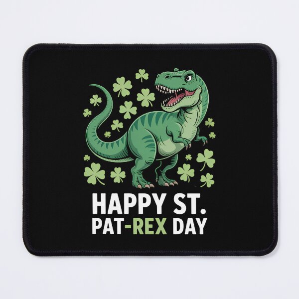 Item preview, Happy St Patricks Day T-Rex and Shamrocks St Patty's Day designed and sold by ValerieRodrigue.