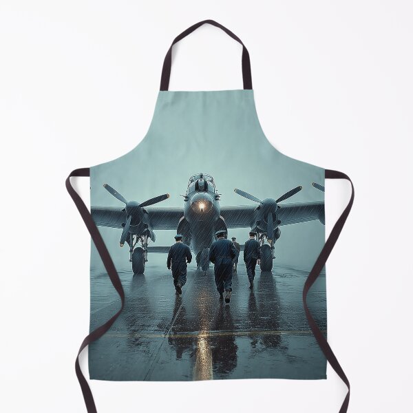 Item preview, Royal Air Force Lancaster Ready for Mission as the Team Prepares designed and sold by Skyframe Aviation.