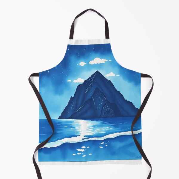 Item preview, Blue Night Mountain Ocean Landscape - Minimalist Art Print designed and sold by EllDAV777.