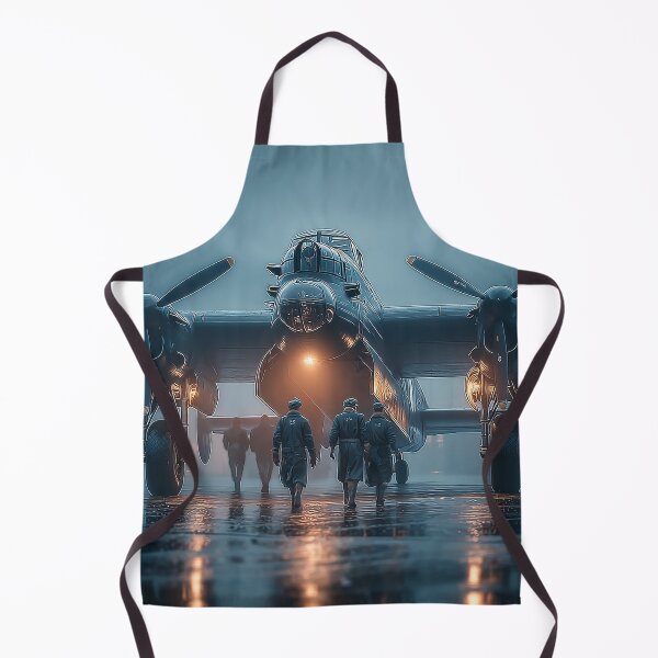 Item preview, RAF Lancaster In the Morning Light as Pilots Prepare for Sortie designed and sold by Skyframe Aviation.