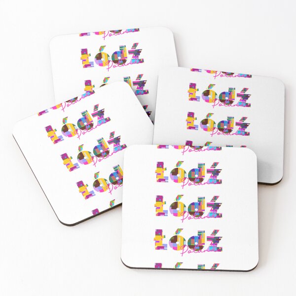 Item preview, Łódź, Poland, Vibrant Abstract City Typography Art designed and sold by Wanderful-roads.