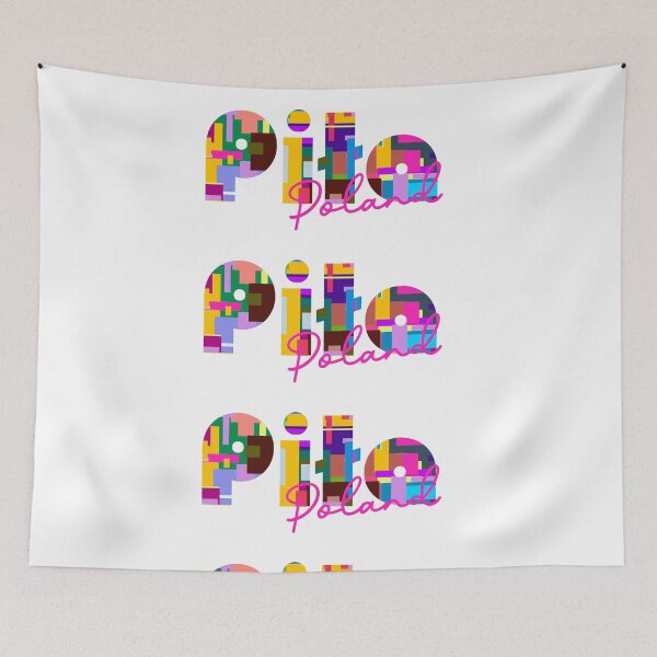 Item preview, Piła, Poland, Vibrant Abstract City Typography Art designed and sold by Wanderful-roads.