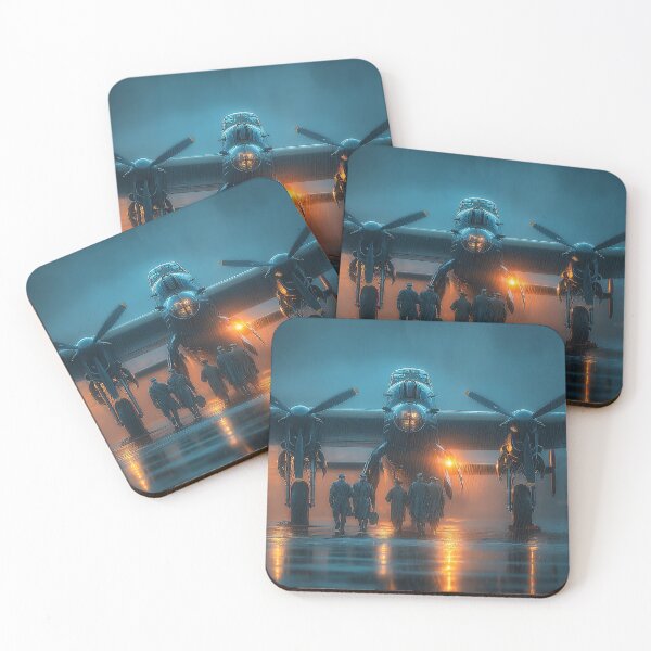 Item preview, WWII Lancaster Before Departure in Early Morning Light designed and sold by Skyframe Aviation.
