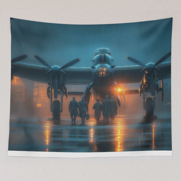 Item preview, WWII Lancaster Before Departure in Early Morning Light designed and sold by Skyframe Aviation.