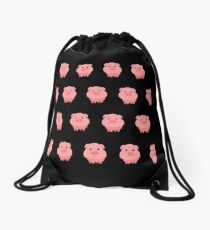 Adorable Pig Cute Baby Pig Tile Pattern Drawstring Bag