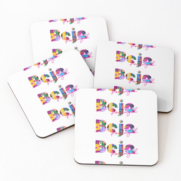 Item preview, Beja, Portugal, Vibrant Abstract City Typography Art designed and sold by Wanderful-roads.