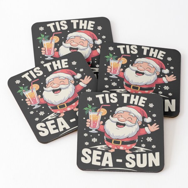 Item preview, Tis The Sea Sun Santa Christmas In July Funny Santa Summer designed and sold by LegendsArt75.