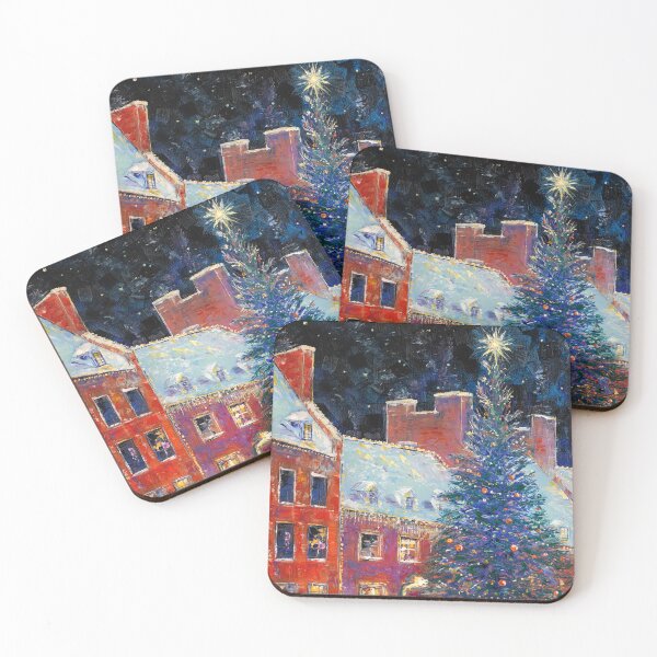 Item preview, Christmas Night in the Old Town designed and sold by Natalia_Shchip.