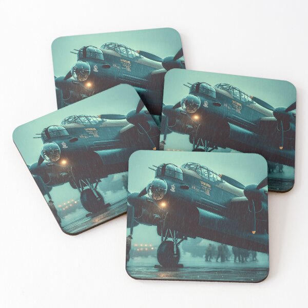 Item preview, Royal Air Force Lancaster Preparing for Flight with Ground Crew Nearby designed and sold by Skyframe Aviation.