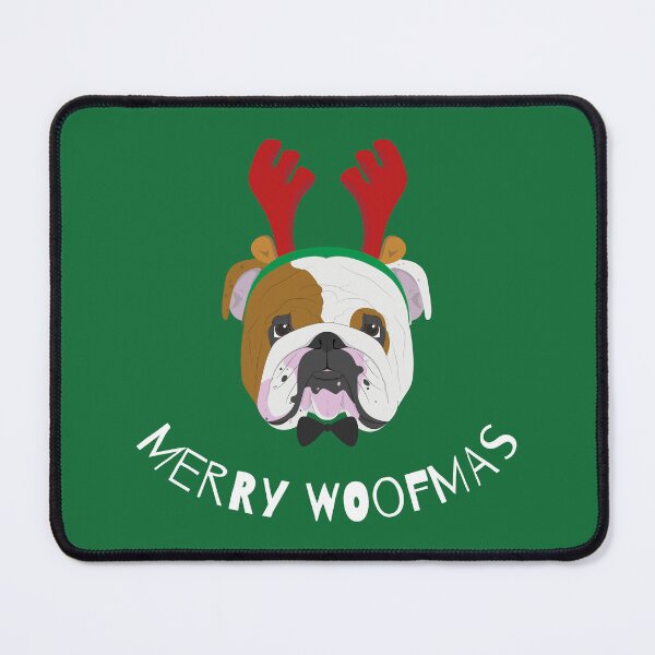 Item preview, Merry Woofmas | Bulldog | White designed and sold by annemyne.