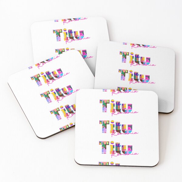 Item preview, Titu, Romania, Vibrant Abstract City Typography Art designed and sold by Wanderful-roads.