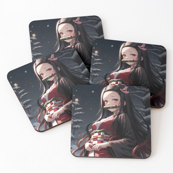 Item preview, Nezuko Kamado Demon Slayer Anime Girl Festive Winter Elegance designed and sold by thedarvills.