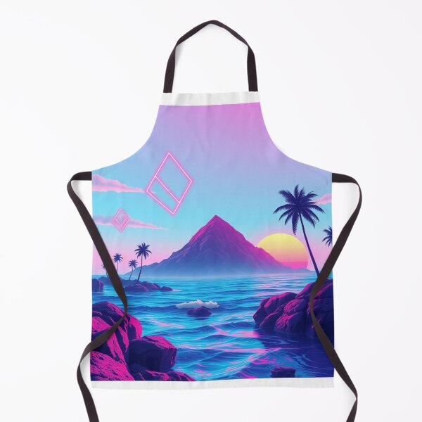 Item preview, Vaporwave Aesthetic Sunset | Neon Tropical Island Art designed and sold by EllDAV777.