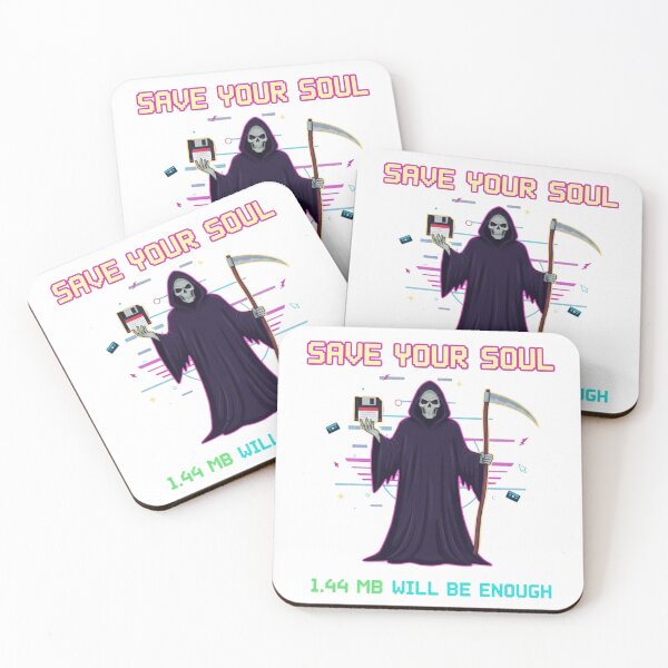 Item preview, Save Your Soul: Floppy Disk Grim Reaper designed and sold by FusionOfTrends.