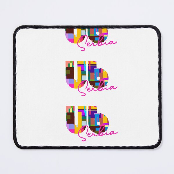 Item preview, Ub, Serbia, Vibrant Abstract City Typography Art designed and sold by Wanderful-roads.