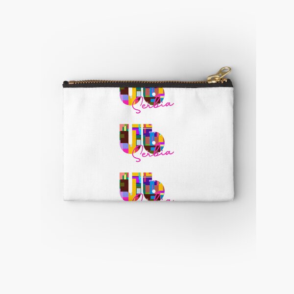 Item preview, Ub, Serbia, Vibrant Abstract City Typography Art designed and sold by Wanderful-roads.