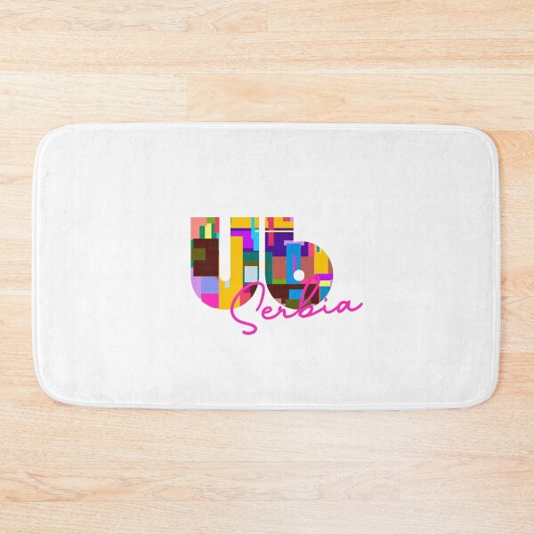 Item preview, Ub, Serbia, Vibrant Abstract City Typography Art designed and sold by Wanderful-roads.