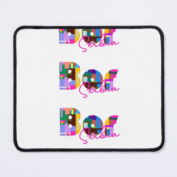 Item preview, Bor, Serbia, Vibrant Abstract City Typography Art designed and sold by Wanderful-roads.