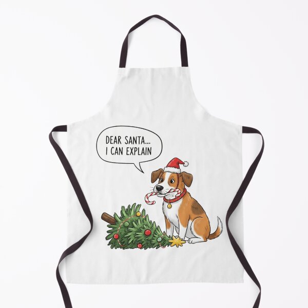 Item preview, Dear Santa I Can Explain Dog T-Shirt: Funny Puppy with Upset Christmas Tree & Candy Cane designed and sold by ZyxDes.