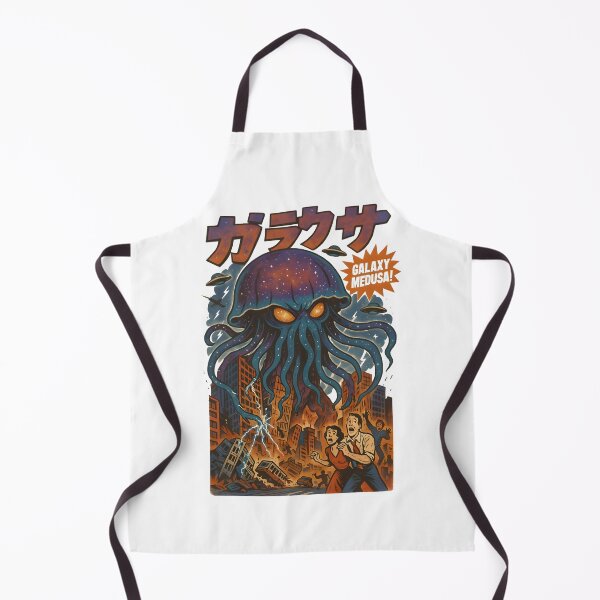 Item preview, Galaxy Medusa – Cosmic Jellyfish Kaiju | Retro Japanese Monster Poster Art designed and sold by Snackwear Apparel.