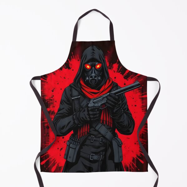 Item preview, Menacing Hooded Assassin in Red Dystopian Splatter designed and sold by RadishWerks.