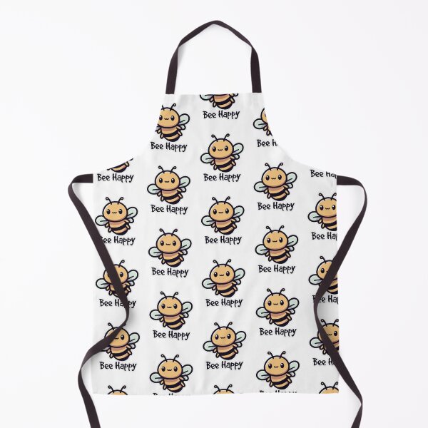 Item preview, Cute “Bee Happy” Kawaii Honey Bee Sticker – Positive Quote designed and sold by LoveDesignMania.