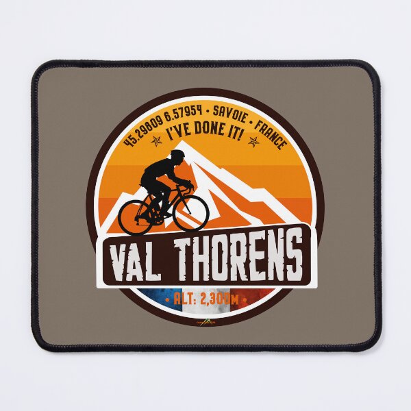 Item preview, Val Thorens France Les Trois Vallees Cycling Sticker T-Shirt 03 designed and sold by OuterShellUK.