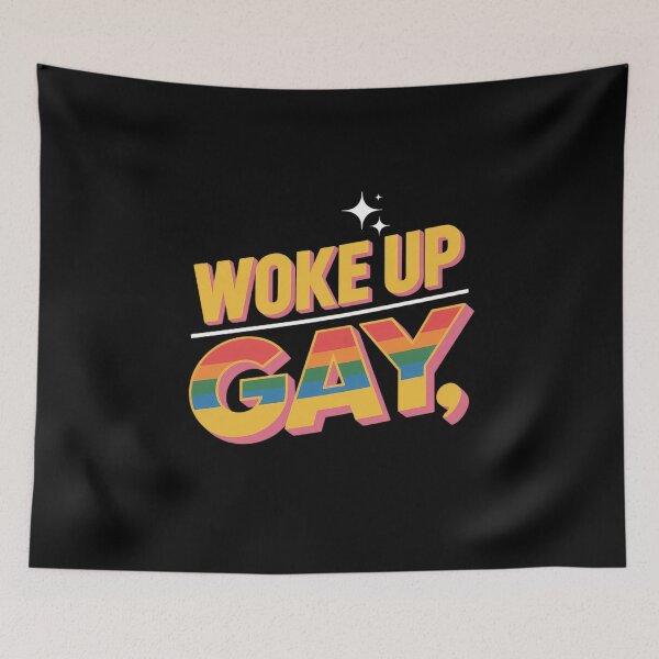 Item preview, Woke Up Gay Again Pride Month Heart Colorful Lesbian LGBTQA designed and sold by NailMolisa.