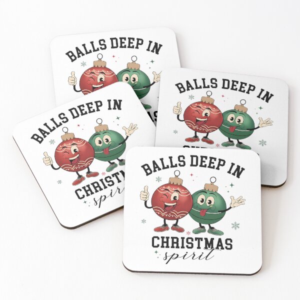 Item preview, Christmas Holiday Happy Deep Vintage Couple Balls Quote In designed and sold by JasonesNance.