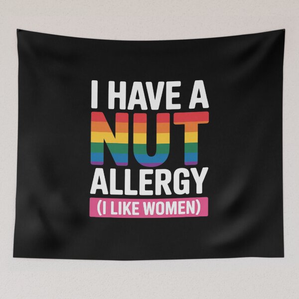 Item preview, Women's Lesbian I Have a Nut Allergy Lesbian 1 designed and sold by NailMolisa.
