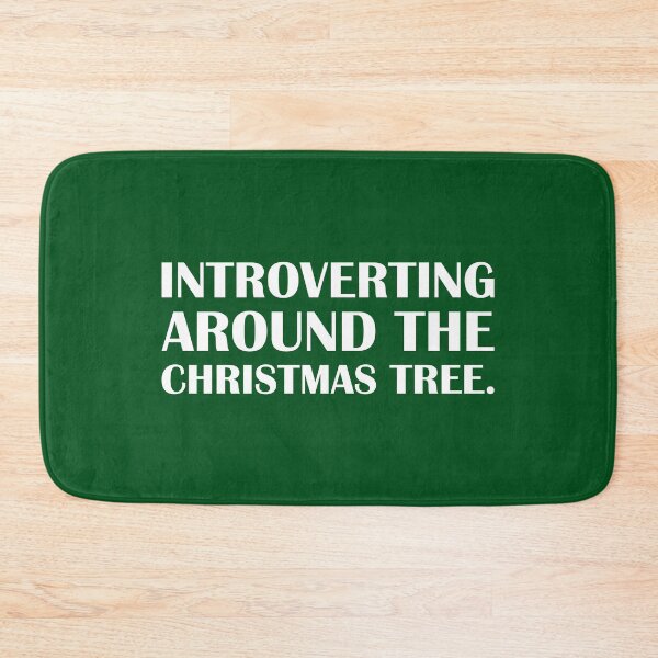 Item preview, Introverting Around the Christmas Tree – Green Edition / Introvert Joke Funny T-Shirt Label designed and sold by introvertvibes.