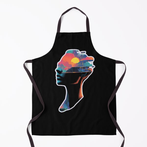 Item preview, Colorful Surreal Head Bust — Vibrant Abstract Art Design designed and sold by SleekLineSketches.