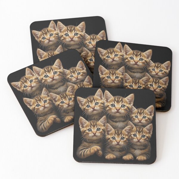 Item preview, Tiny Toyger Kitten Siblings – Adorable Artistic Feline Portrait designed and sold by SweetRossel.
