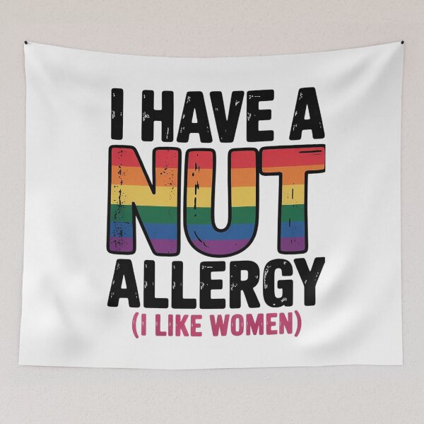 Item preview, Women's Lesbian I Have a Nut Allergy Lesbian designed and sold by NailMolisa.
