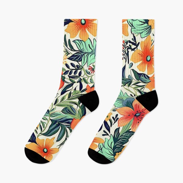 Item preview, Orange Flower Pattern designed and sold by ViaARTfactory.