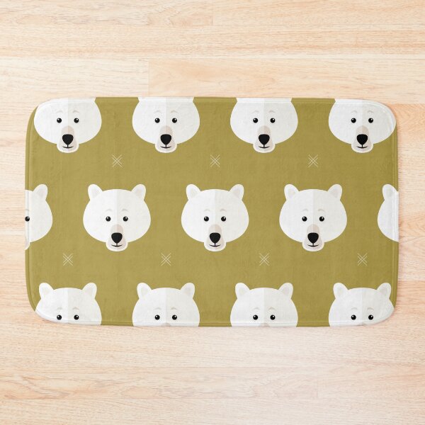 Item preview, Polar bear heads on green designed and sold by reneesillus.