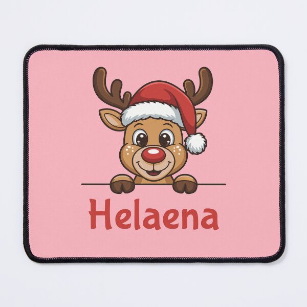 Item preview, Helaena Cute Christmas Reindeer Graphic with Santa Hat | Personalized Holiday Gift Idea designed and sold by 89BLACK.