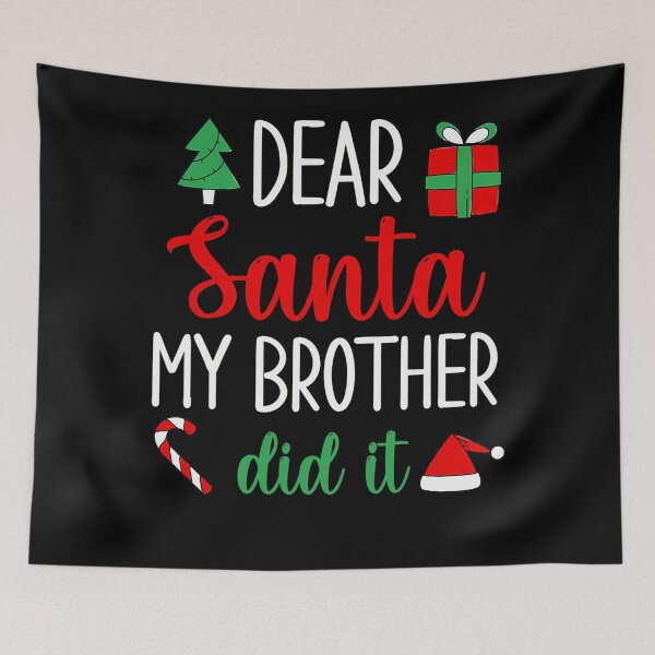 Item preview, Christmas Dear Retro Holiday Vintage My Funny Brother Did It Santa designed and sold by MediarMedic.