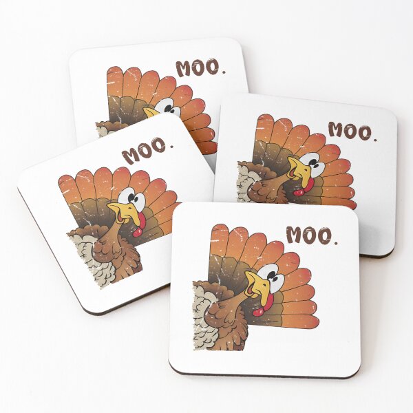 Item preview, Holiday Turkey Day Funny Festive Cow 90s Thanksgiving Moo designed and sold by rebeccathanuos.