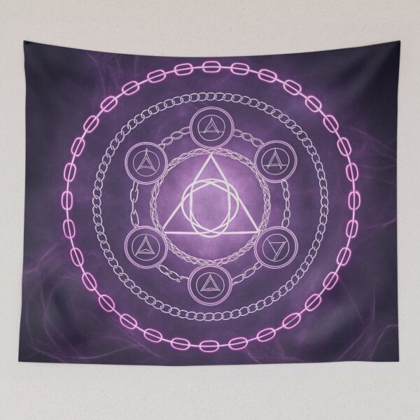 Item preview, Dreamlike glowing chain-links around symbols designed and sold by Lucky 777.