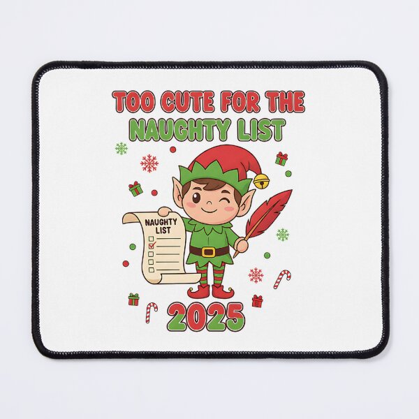 Item preview, Cute Christmas Elf Naughty List Exemption designed and sold by Silent Watch Threads..
