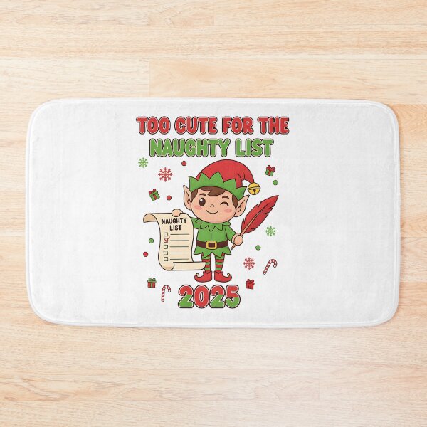 Item preview, Cute Christmas Elf Naughty List Exemption designed and sold by Silent Watch Threads..