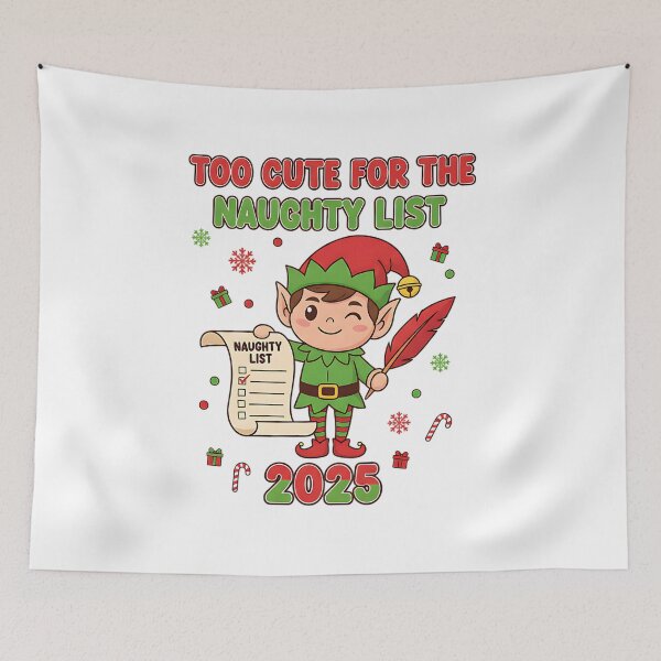 Item preview, Cute Christmas Elf Naughty List Exemption designed and sold by Silent Watch Threads..