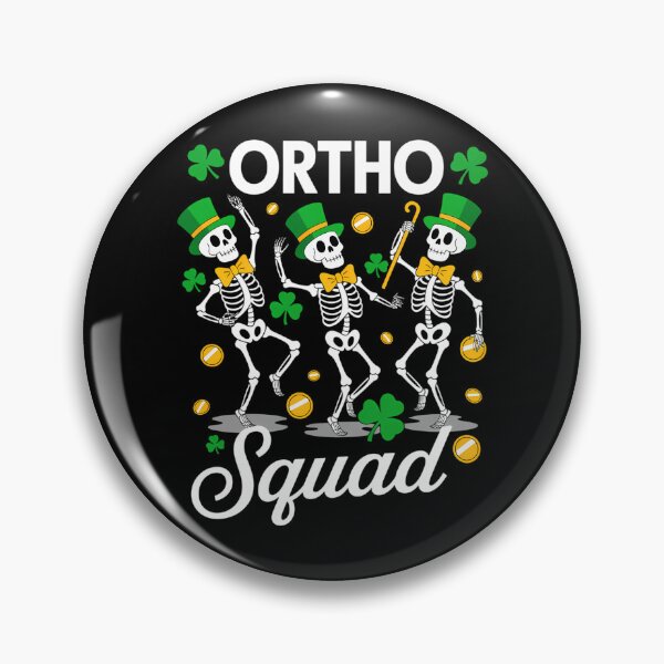 Item preview, Ortho Squad St Patrick's Day Shamrock Orthopedic Skeletons designed and sold by DentistLegal.