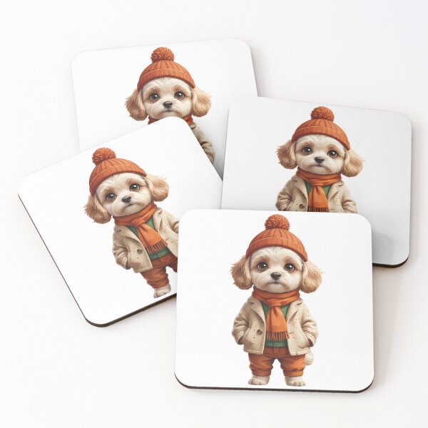 Item preview, Charming Maltipoo Puppy Autumn designed and sold by Kedspicedesign.