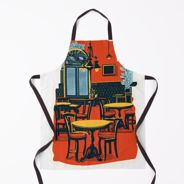 Artikelvorschau, Gemütliches Restaurantinterieur im Vintage-Retro-Stil – Warmes, nostalgisches Design entworfen und verkauft von SleekLineSketches.