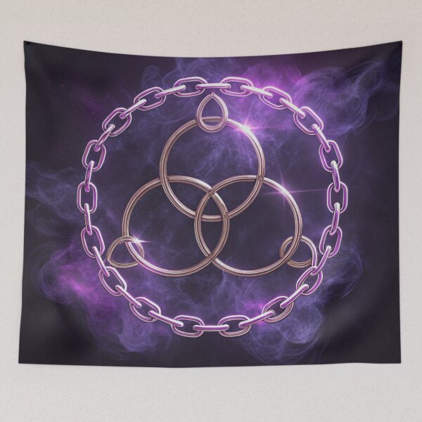 Item preview, Dreamlike glowing chain-links around symbols designed and sold by Lucky 777.