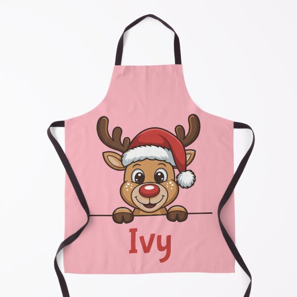 Artikelvorschau, Niedliche Weihnachts-Rentier-Grafik mit Weihnachtsmannmütze von Ivy | Personalisierte Geschenkidee für Weihnachten entworfen und verkauft von 89BLACK.